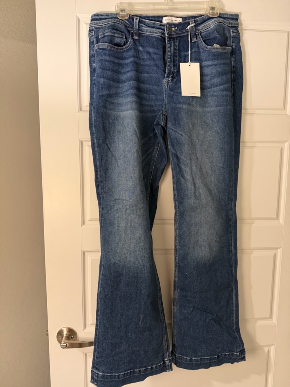 NWT Flying Monkey Women’s Blue Flared Jeans Size 31 - Picture 2 of 7